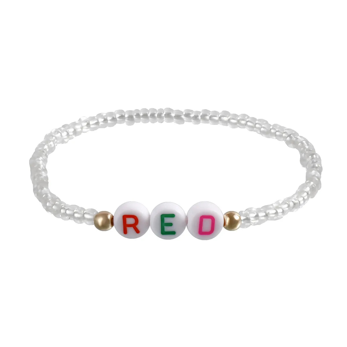 Simple Style Classic Style Letter Seed Bead Beaded Women'S Bracelets