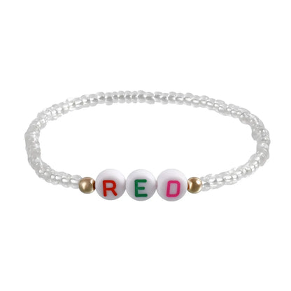 Simple Style Classic Style Letter Seed Bead Beaded Women'S Bracelets