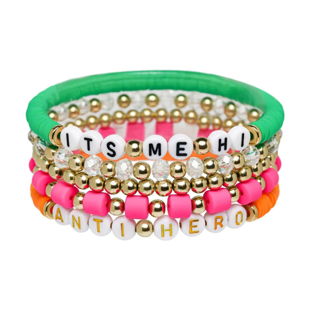 Simple Style Classic Style Letter Soft Clay Wholesale Bracelets