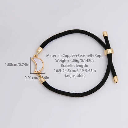 Simple Style Classic Style Moon Nylon Shell Copper Plating 18K Gold Plated Eid Al-Fitr Women's Bracelets