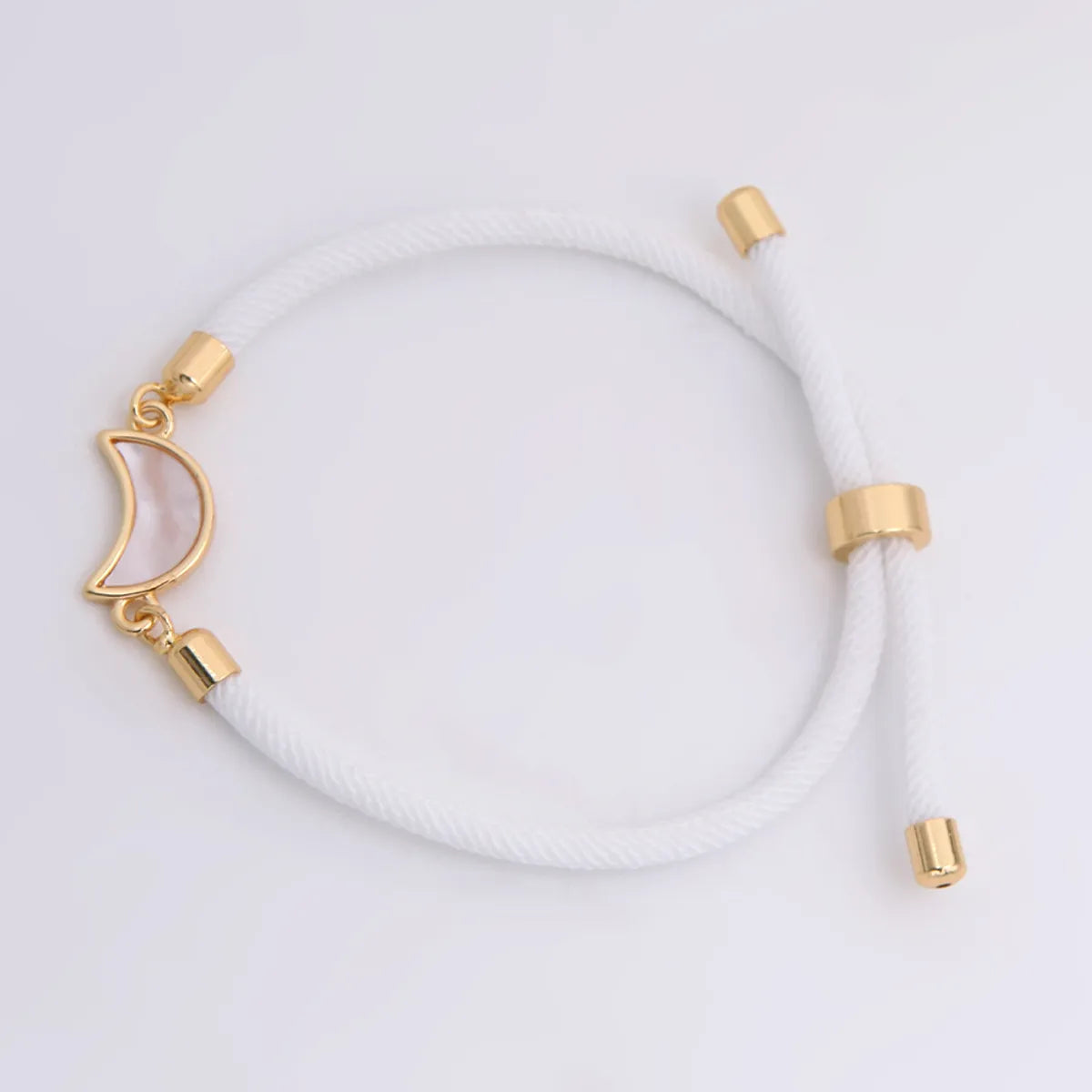 Simple Style Classic Style Moon Nylon Shell Copper Plating 18K Gold Plated Eid Al-Fitr Women's Bracelets