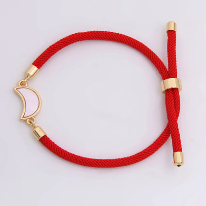 Simple Style Classic Style Moon Nylon Shell Copper Plating 18K Gold Plated Eid Al-Fitr Women's Bracelets