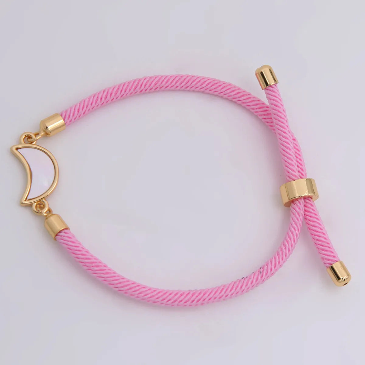 Simple Style Classic Style Moon Nylon Shell Copper Plating 18K Gold Plated Eid Al-Fitr Women's Bracelets