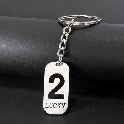 Simple Style Classic Style Number 201 Stainless Steel Polishing Bag Pendant Keychain