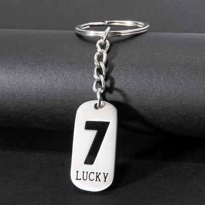 Simple Style Classic Style Number 201 Stainless Steel Polishing Bag Pendant Keychain