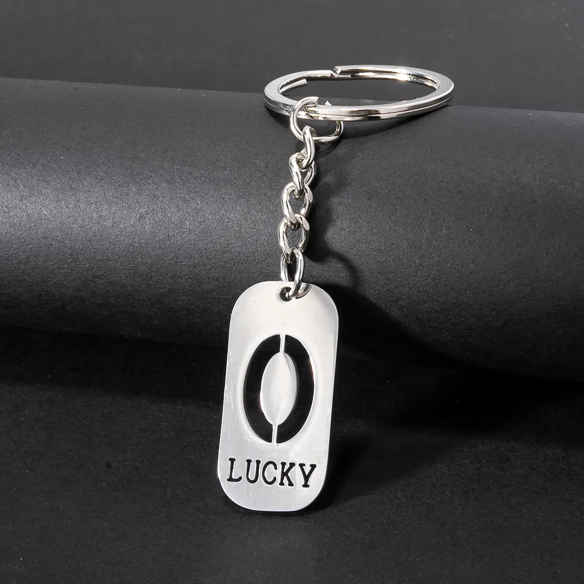 Simple Style Classic Style Number 201 Stainless Steel Polishing Bag Pendant Keychain