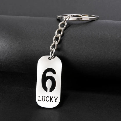 Simple Style Classic Style Number 201 Stainless Steel Polishing Bag Pendant Keychain