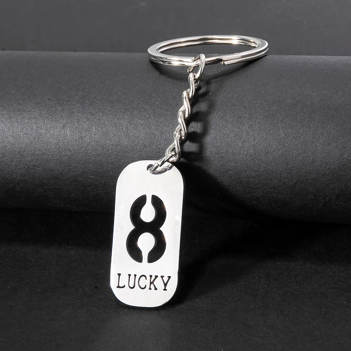 Simple Style Classic Style Number 201 Stainless Steel Polishing Bag Pendant Keychain