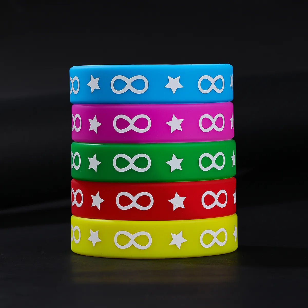 Simple Style Classic Style Number Star Silica Gel Wholesale Wristband