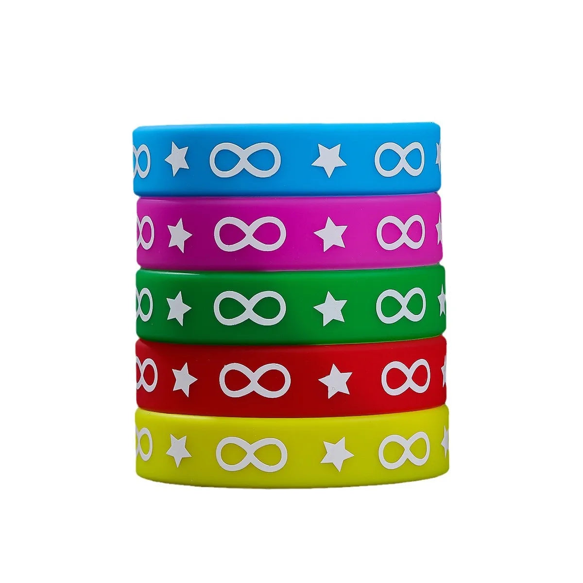 Simple Style Classic Style Number Star Silica Gel Wholesale Wristband