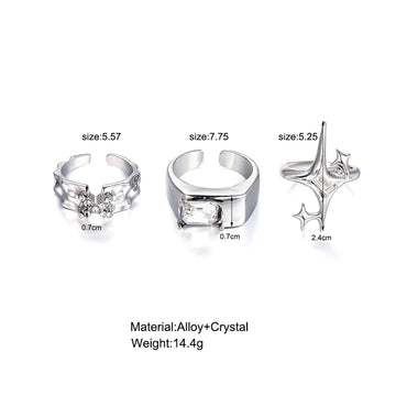 Simple Style Classic Style Printing Alloy Inlay Zircon Unisex Rings