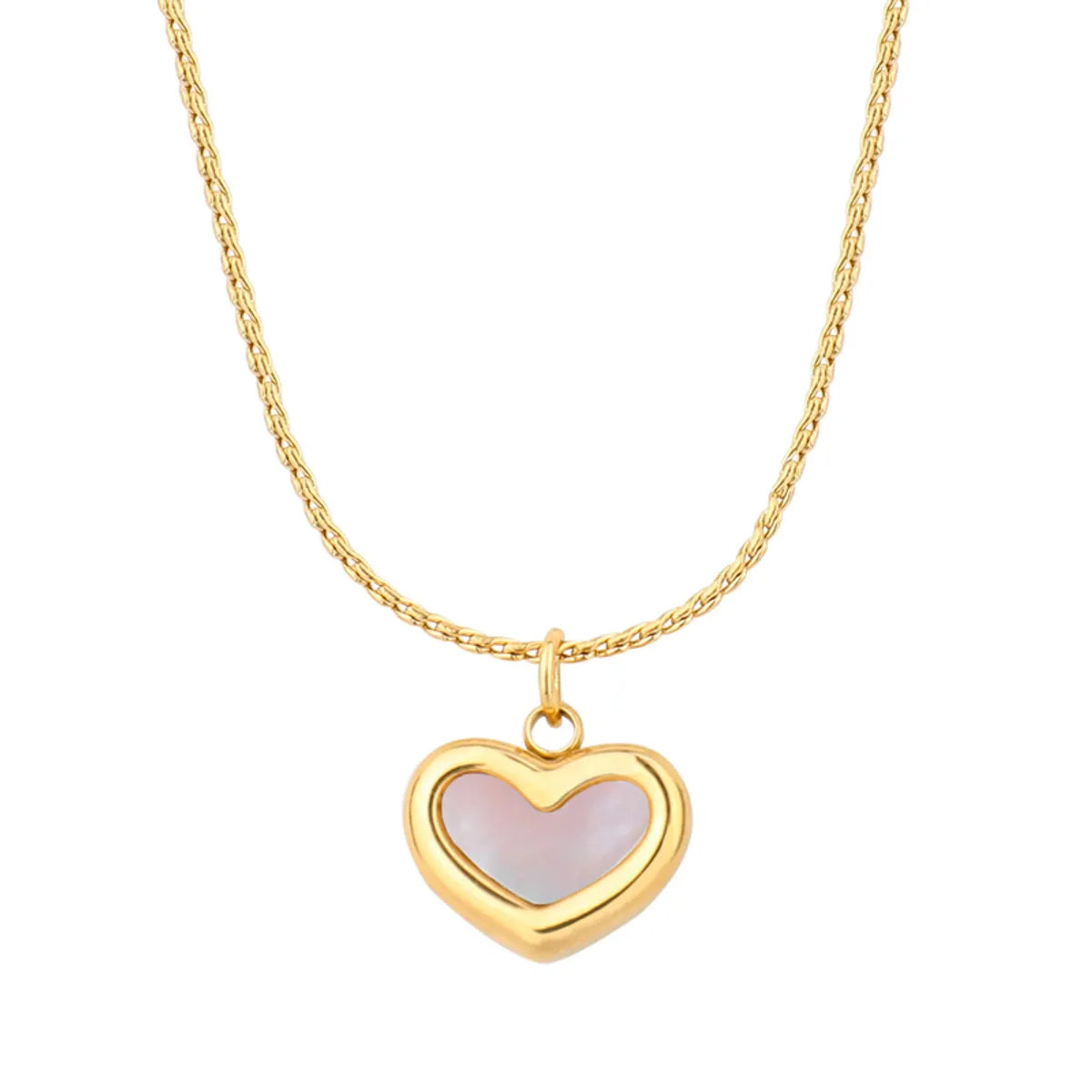 Simple Style Classic Style Rabbit Heart Shape Butterfly Stainless Steel Titanium Steel Polishing Plating Rose Gold Plated Gold Plated Pendant Necklace