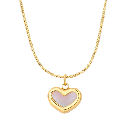 Simple Style Classic Style Rabbit Heart Shape Butterfly Stainless Steel Titanium Steel Polishing Plating Rose Gold Plated Gold Plated Pendant Necklace