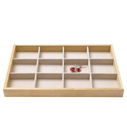 Simple Style Classic Style Rectangle Solid Wood Jewelry Rack