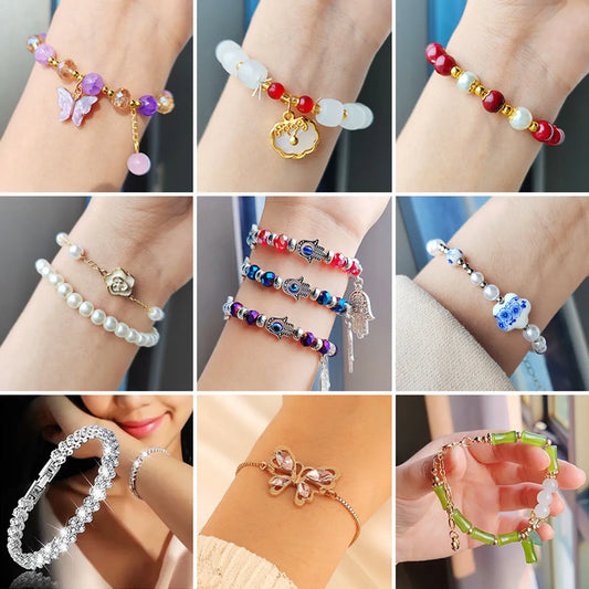 Simple Style Classic Style Rhombus Bow Knot Artificial Crystal Wholesale Bracelets