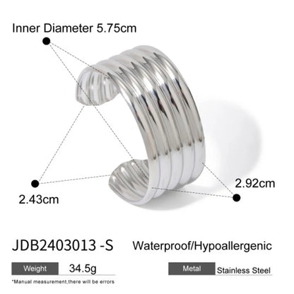 Simple Style Classic Style Round 304 Stainless Steel Bangle In Bulk