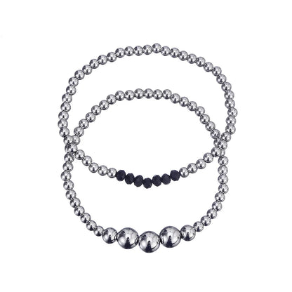 Simple Style Classic Style Round 304 Stainless Steel Bracelets In Bulk