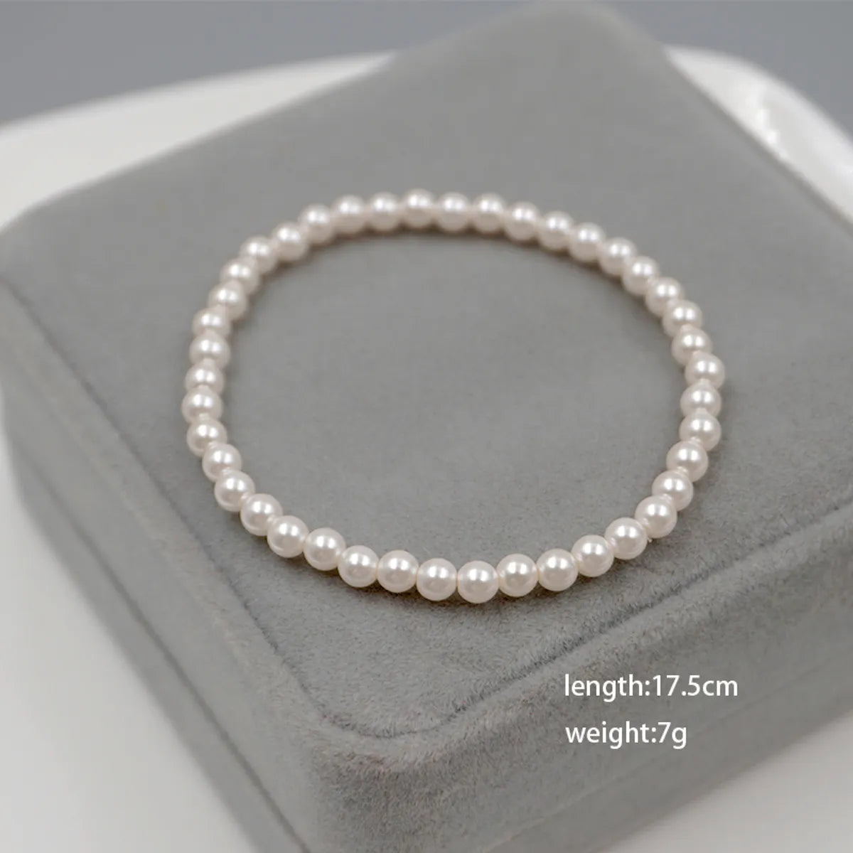 Wholesale Jewelry Simple Style Classic Style Round 304 Stainless Steel Imitation Pearl Titanium Steel Beaded Bracelets