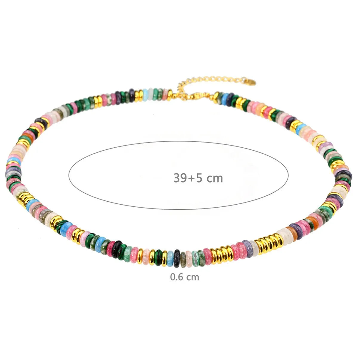 Simple Style Classic Style Round 316L Stainless Steel  Synthetic Gemstones Wholesale Necklace