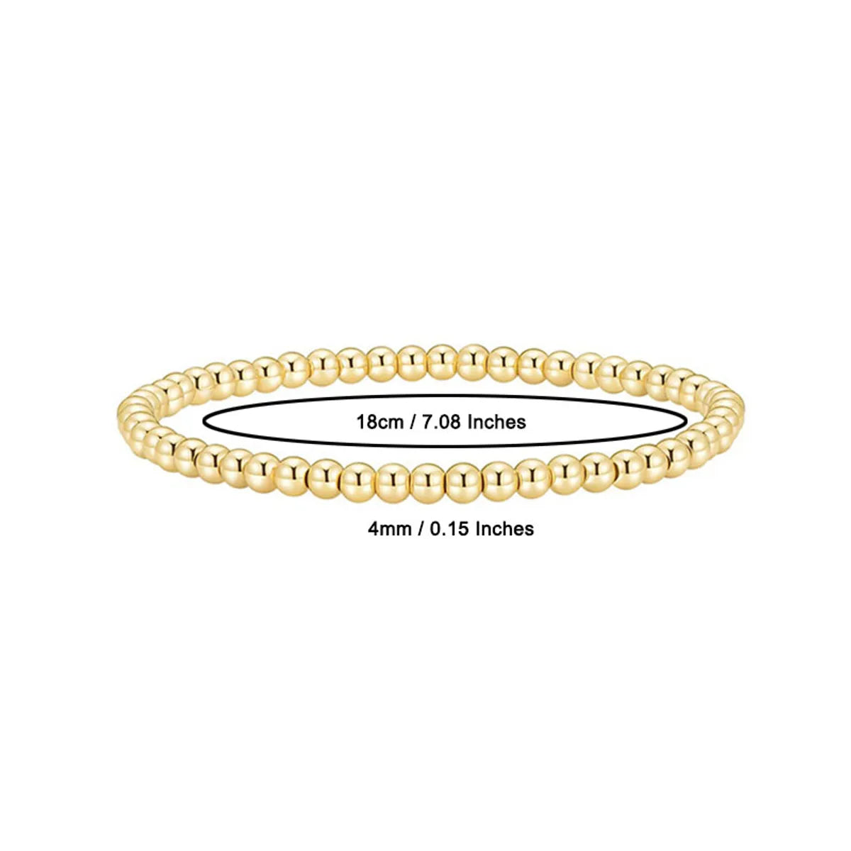 Simple Style Classic Style Round Alloy Beaded Handmade Plating Gold Plated Unisex Bracelets