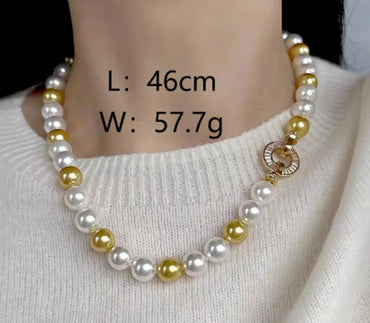 Simple Style Classic Style Round Ball Artificial Pearl Copper Women's Necklace