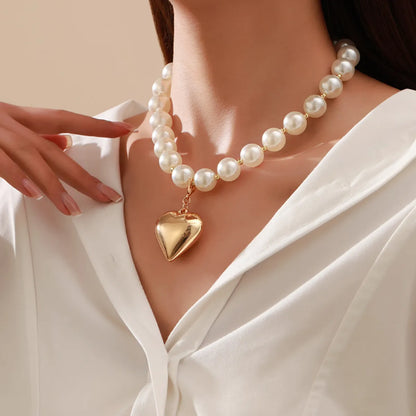 Simple Style Classic Style Round CCB Imitation Pearl Wholesale Choker