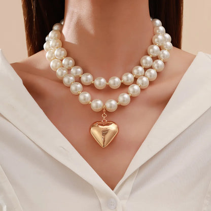 Simple Style Classic Style Round CCB Imitation Pearl Wholesale Choker