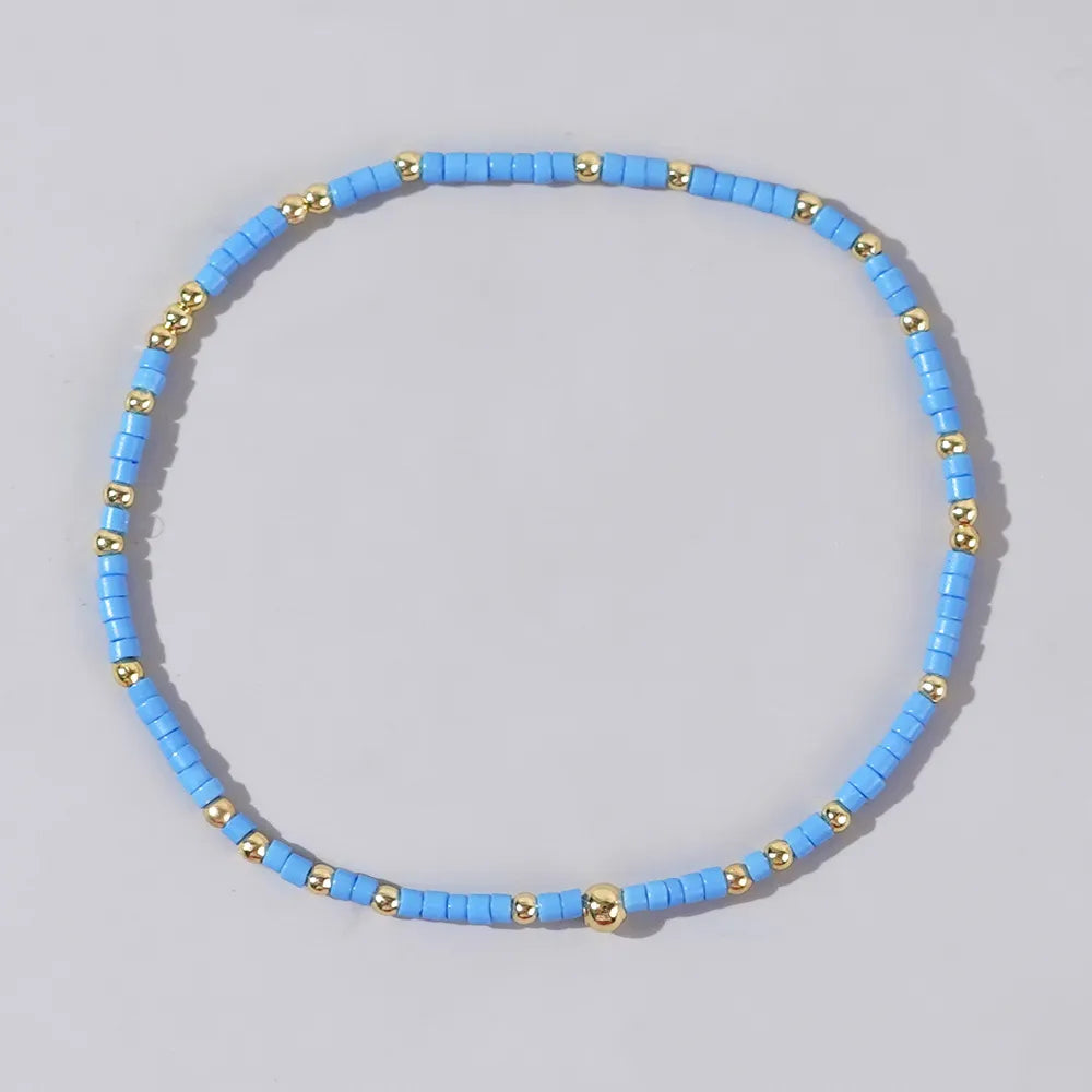 Simple Style Classic Style Round Glass Seed Bead Wholesale Bracelets