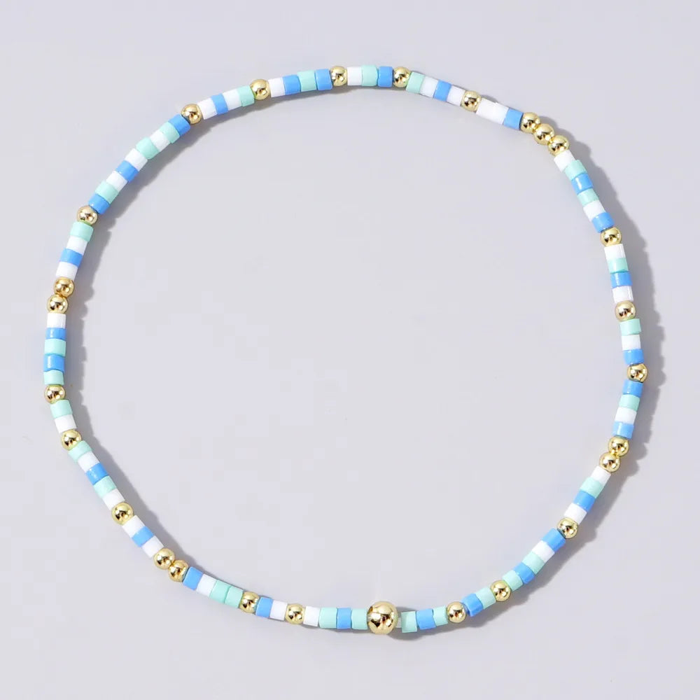 Simple Style Classic Style Round Glass Seed Bead Wholesale Bracelets