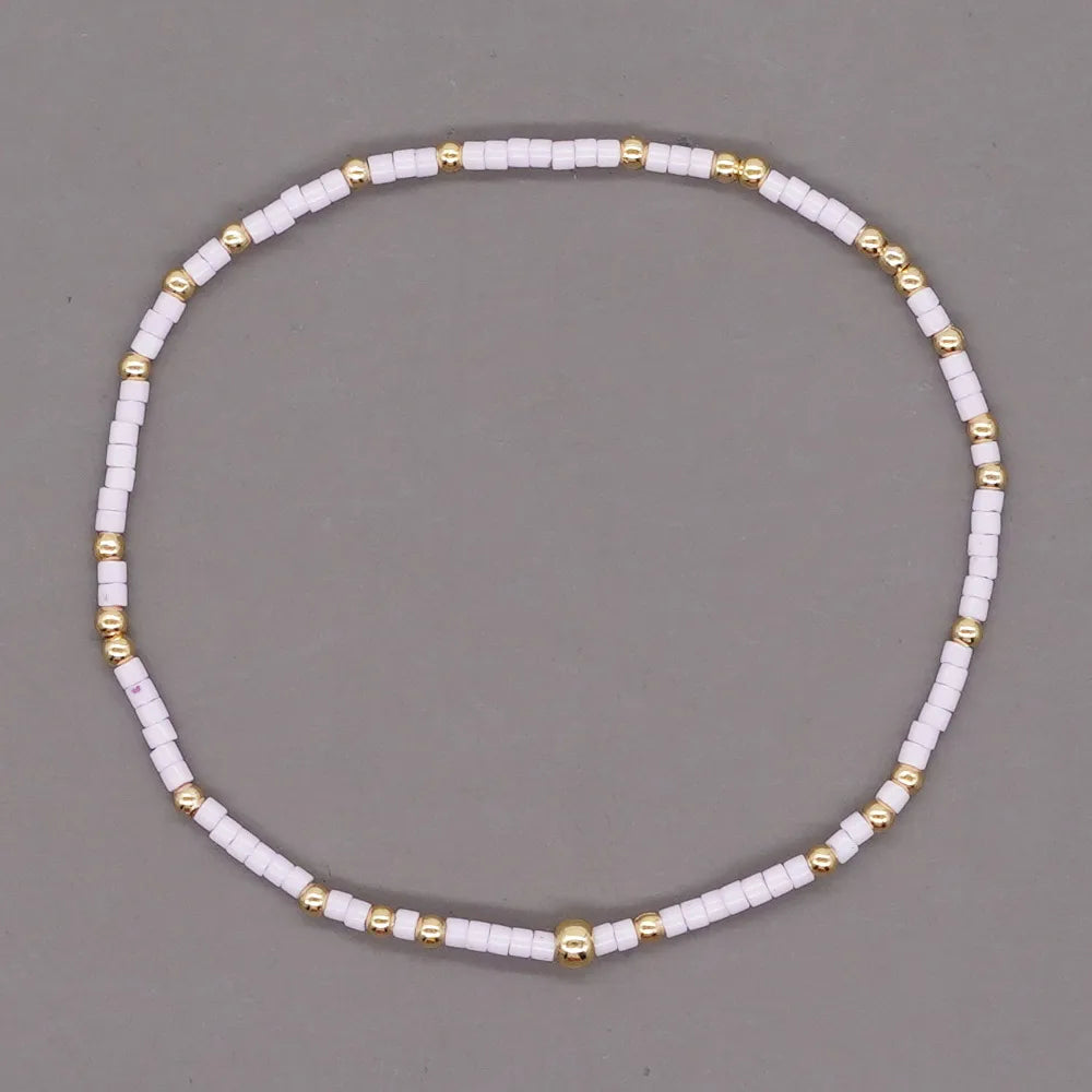 Simple Style Classic Style Round Glass Seed Bead Wholesale Bracelets