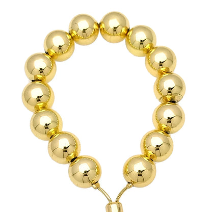 Simple Style Classic Style Round Imitation Pearl Brass Wholesale Bracelets