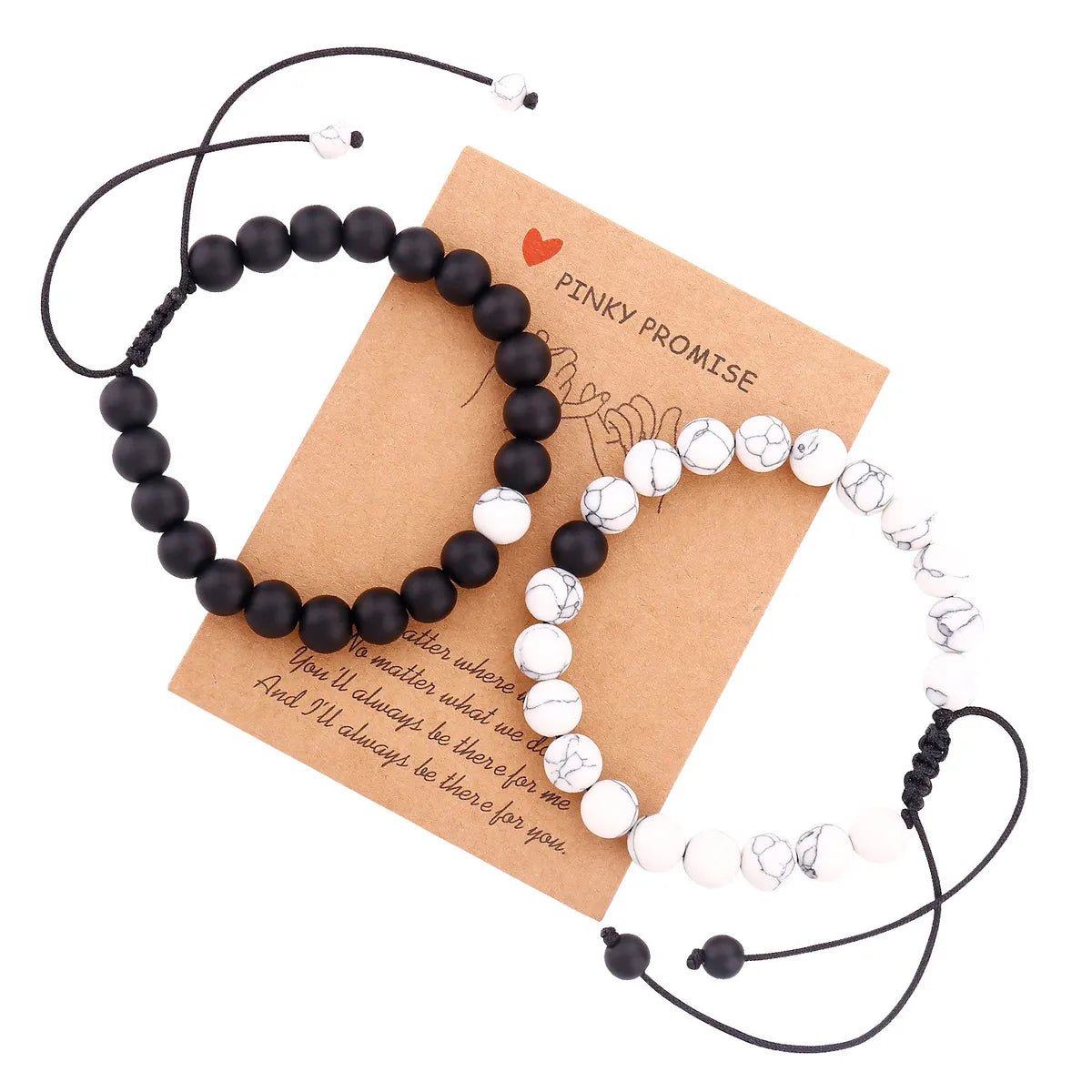 Simple Style Classic Style Round Natural Stone Braided Rope Bracelets In Bulk