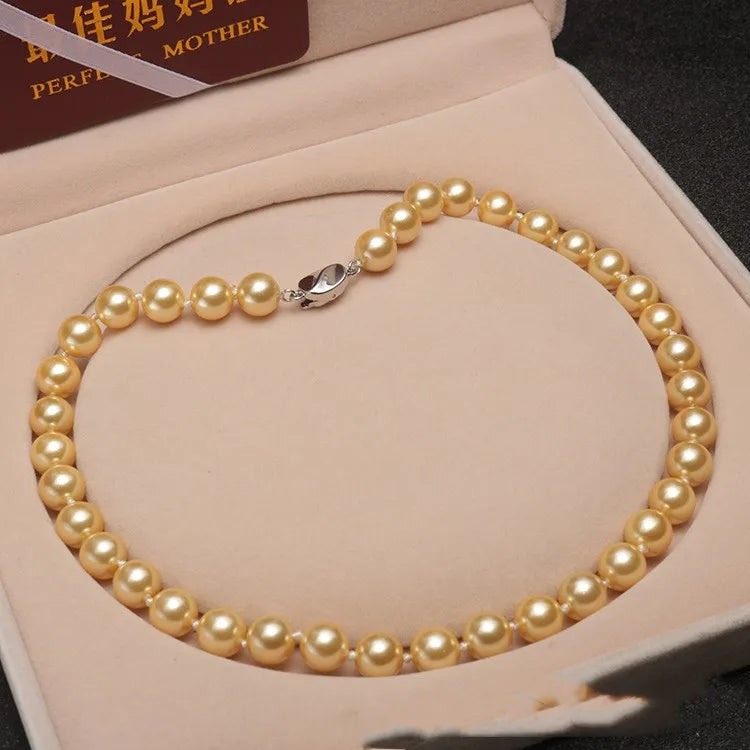 Simple Style Classic Style Round Shell Pearls Beaded Women'S Necklace