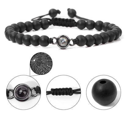 Simple Style Classic Style Round Stone Beaded Men'S Bracelets