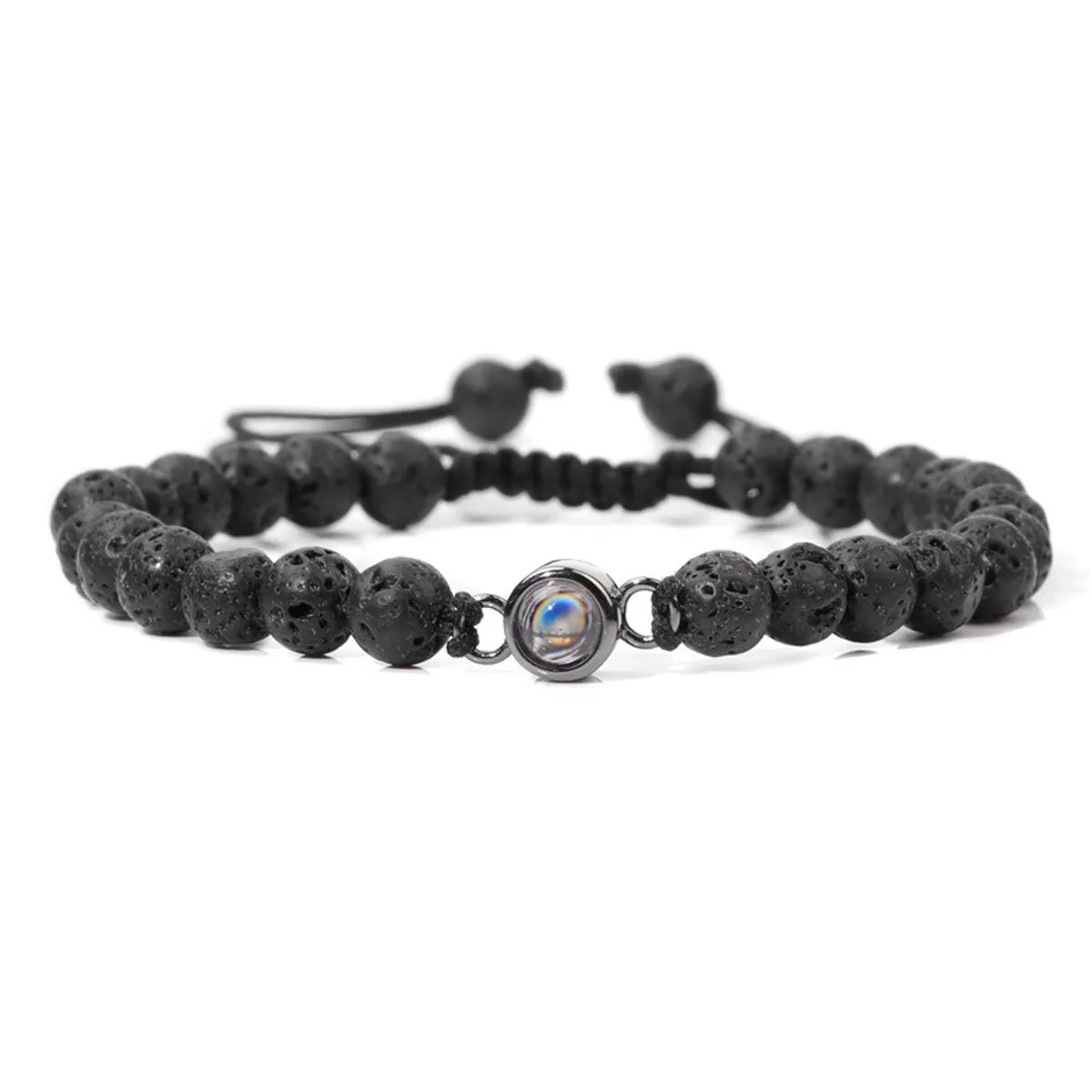 Simple Style Classic Style Round Stone Beaded Men'S Bracelets