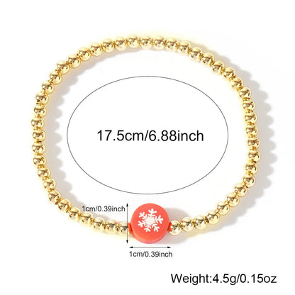 Simple Style Classic Style Santa Claus Copper Wholesale Bracelets