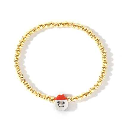 Simple Style Classic Style Santa Claus Copper Wholesale Bracelets