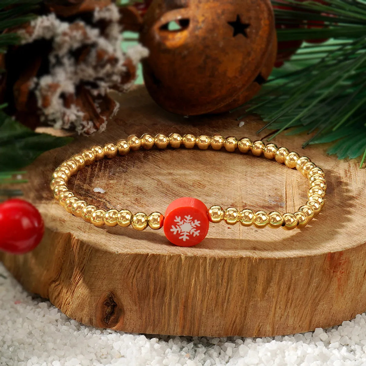 Simple Style Classic Style Santa Claus Copper Wholesale Bracelets