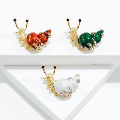 Simple Style Classic Style Snails Alloy Enamel Women'S Brooches