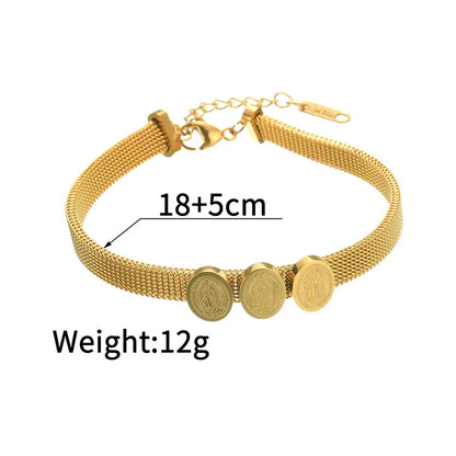 Simple Style Classic Style Solid Color 304 Stainless Steel Bracelets In Bulk