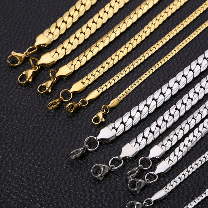 Simple Style Classic Style Solid Color 304 Stainless Steel Plating Gold Plated Unisex Necklace