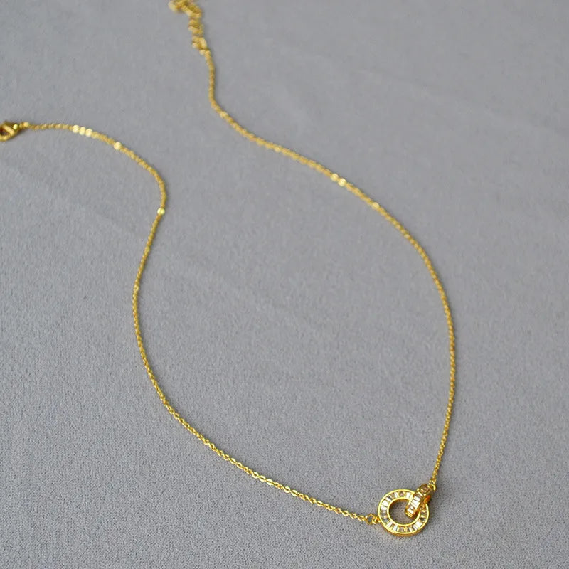 Simple Style Classic Style Solid Color Alloy Brass Wholesale Pendant Necklace