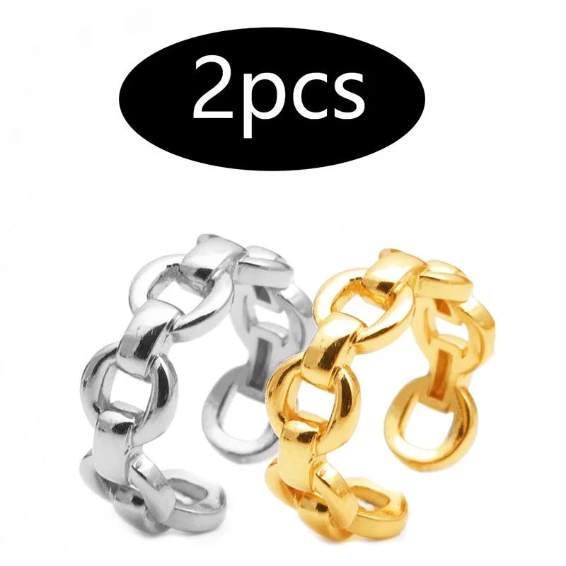 Simple Style Classic Style Solid Color Alloy Hollow Out Gold Plated Silver Plated Unisex Rings