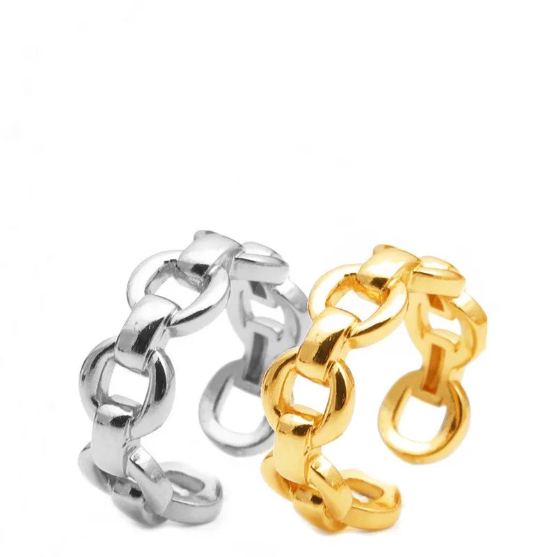 Simple Style Classic Style Solid Color Alloy Hollow Out Gold Plated Silver Plated Unisex Rings