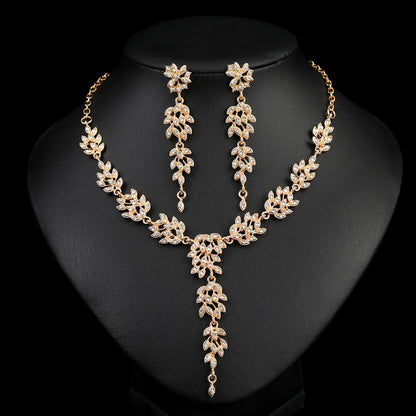 Simple Style Classic Style Solid Color Alloy Inlay Rhinestones Women'S Jewelry Set