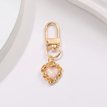 Simple Style Classic Style Solid Color Alloy Keychain