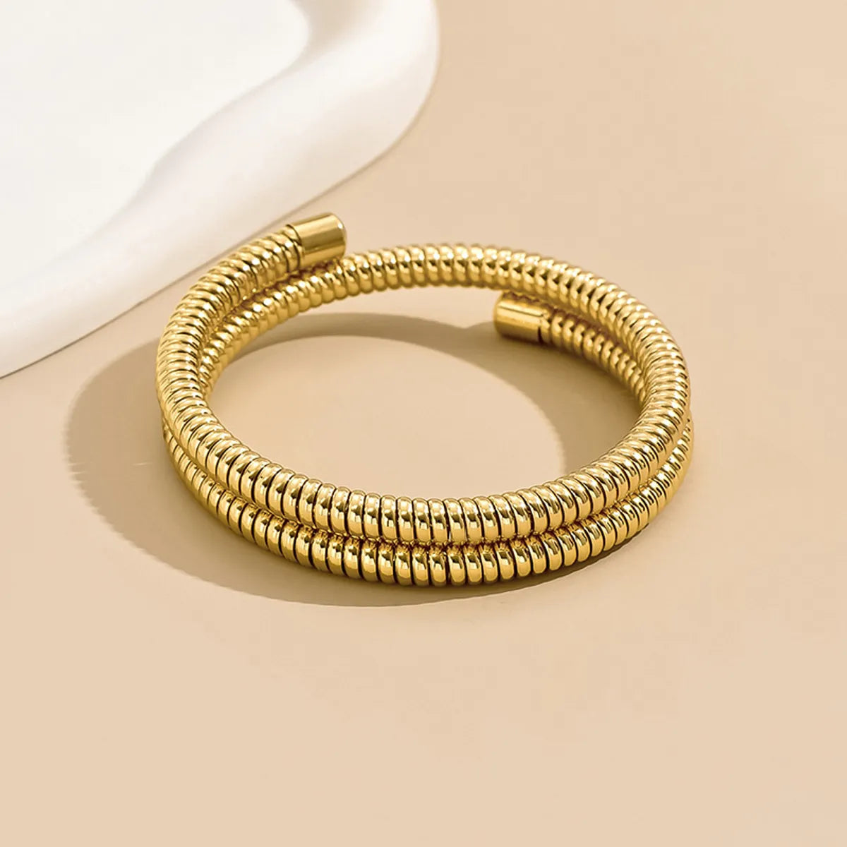 Simple Style Classic Style Solid Color Alloy Plating Gold Plated Women's Bangle