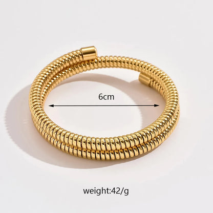 Simple Style Classic Style Solid Color Alloy Plating Gold Plated Women's Bangle