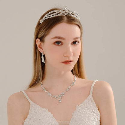 Simple Style Classic Style Solid Color Alloy Rhinestone Inlay Rhinestones Pearl Women'S Jewelry Set