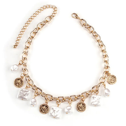 Simple Style Classic Style Solid Color Alloy Wholesale Necklace